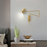 Nordic Creative Iron Long Pole Swing Arm Wall Sconce Lamp