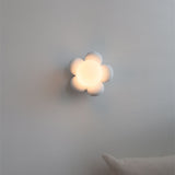 Modern Creative Flowers Shape Glass Ceramic 1-Light Kids Wall Sconce Lamp