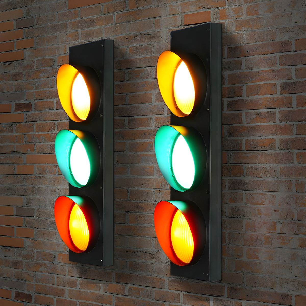 Traffic Light Board Wall Lighting Decorative Metal Restaurant Wall Sconce Light