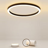 16'' Modern Simple Circle Flush Mount LED Lights Dimmable Ceiling Lights with Remote