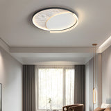 Geometric Simple Lunar Texture 3 Step Dimming LED Modern Ceiling Lamp