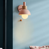 Nordic Macaron Globe 1-Light Wall Sconce Lamp