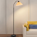 Minimalist Fabric Pleated Shade 1-Light Standing Floor Lamp