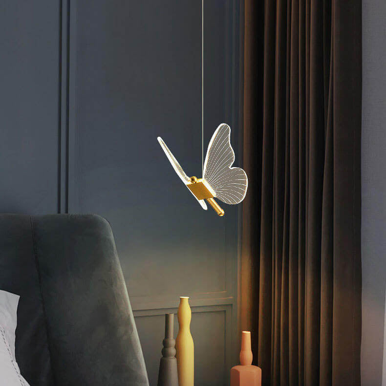 Minimalist Acrylic Butterfly LED Pendant Light