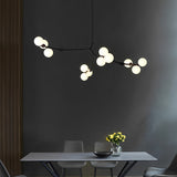 Nordic Style Mini Cluster Design Chandelier Lights Metal Glass Ceiling Light