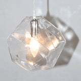 Modern Simplicity Irregular Shape Glass 1-Light Pendant Light For Living Room