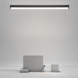 24'' 30'' Rectangular LED Modern Flush Mount Lighting White Black Ceiling Lights