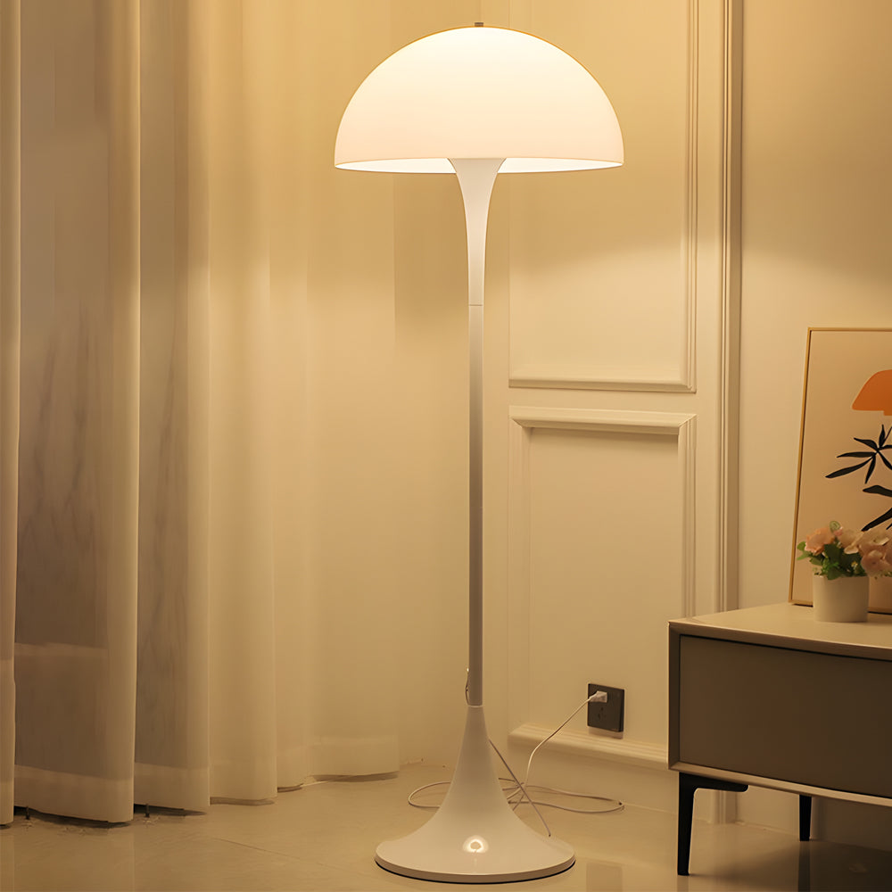 Downlight Modern White Dimmable Mushroom Dome Floor Lamp