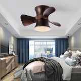 3-Curved Blade Small Ceiling Fan with LED Light