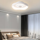 20'' Modern Round Bladeless Ceiling Fan with Dimmable LED Light