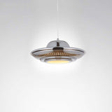 Industrial Vintage Iron Flying Saucer 1-Light Pendant Light