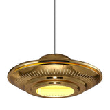 Industrial Vintage Iron Flying Saucer 1-Light Pendant Light