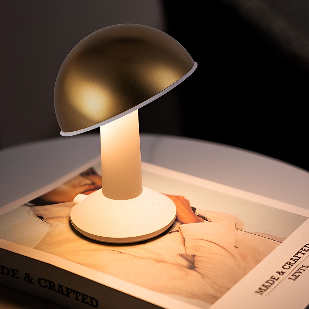 Cordless Touch Control Tiltable Mushroom Table Ambient Lamp