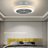 Nordic Minimalist Household Stepless Dimming Integrated Bladeless Ceiling Fan Lamp