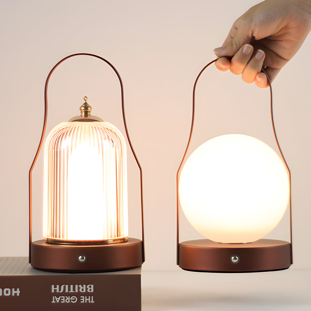 Vintage Lantern Table Lamp - LED Portable Lamps