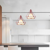 Geometric Metal LED Country Pendant Lights Kitchen Island Lighting