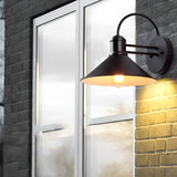 Retro Conical Iron Waterproof Industrial Style Outdoor Wall Lamp Exterior Lights