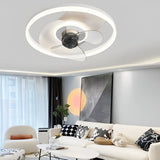 Circular Stepless Dimming Modern Inverter Ceiling Fan Light with Remote Control