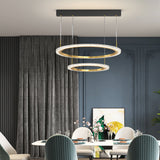 Simple Ring Three Step Dimming Circles Modern Chandelier Hanging Lights