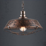 Industrial Wide Cage 1-Light Pendant Light