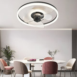 Circular Stepless Dimming Modern Inverter Ceiling Fan Light with Remote Control