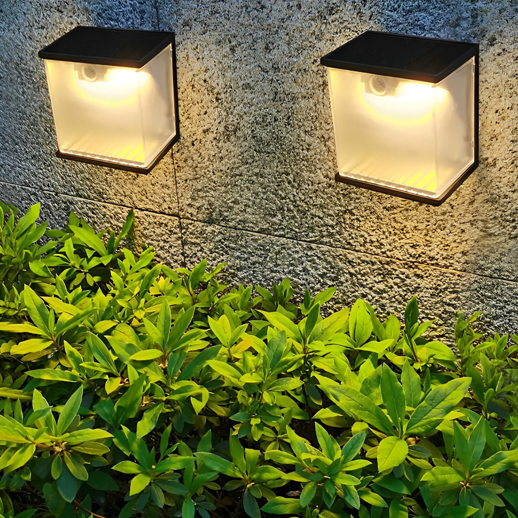 Square Intelligent Motion Sensor LED Waterproof Solar Outdoor Lights