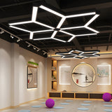 4 Pcs Y-Shaped LED Office Chandelier Hanging Ceiling Pendant Lighting