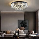 19'' Round Crystal Pendants LED Ceiling Lights Fixture Ceiling Lamp