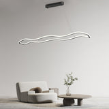 Long Waves Circular Design LED Nordic Hanging Ceiling Light Chandelier