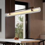 Acrylic Nami Linear Pendant Island Light with Adjustable Hanging Length