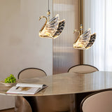 Zinc Alloy Acrylic Swan Creative LED Modern Minimalist Pendant Lights