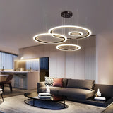 4 Circles Artistic Dimmable LED Modern Pendant Lighting Chandeliers