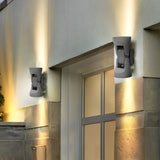 8 In. 2-Light Rotating Heads LED Up Down Outdoor Wall Light