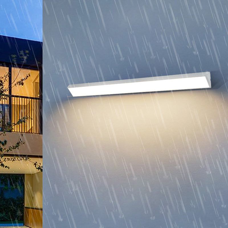 Modern Simplicity Long Strip Line Aluminum LED Waterproof Wall Sconce Lamp For Outdoor Patio