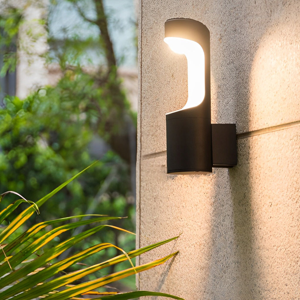 Creative LED Waterproof Black Modern Outdoor Wall Lamp Exterior Lights