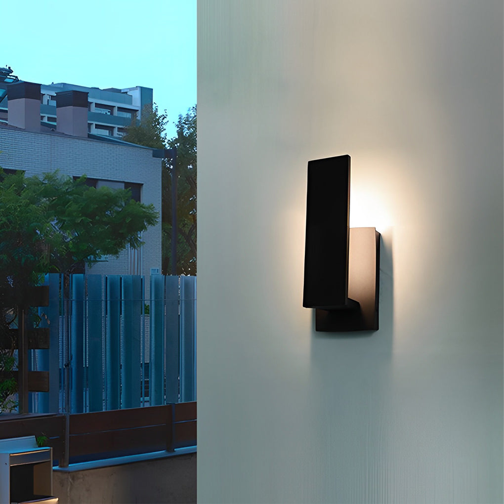 Waterproof Minimalist Aluminum LED Black Modern Outdoor Wall Light