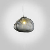 Modern Shaped Glass 1-Light Cloud Suspension Pendant Light