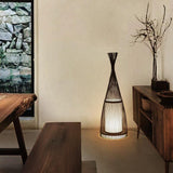 Bamboo Weaving 1-Light Hut Shaped Standing Floor Lamps