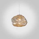 Modern Shaped Glass 1-Light Cloud Suspension Pendant Light