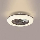 Modern Round Flush Mount Bladeless Ceiling Fans with LED Lights