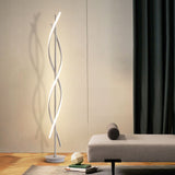 Minimalist 1-Light Spiral LED Standing Floor Lamps