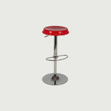 Contemporary Creative Beer Bottle Cap Design Plastic Swivel Bar Stool Height Adjustable Footrest For Dining Room