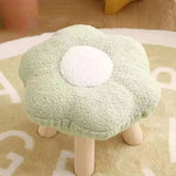 Contemporary Creative Flower Shape Velvet Footstool For Entryways