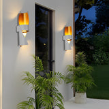 Spiral Exterior Up and Down Wall Lights Outdoor Wall Mounted Light with Gold Interior