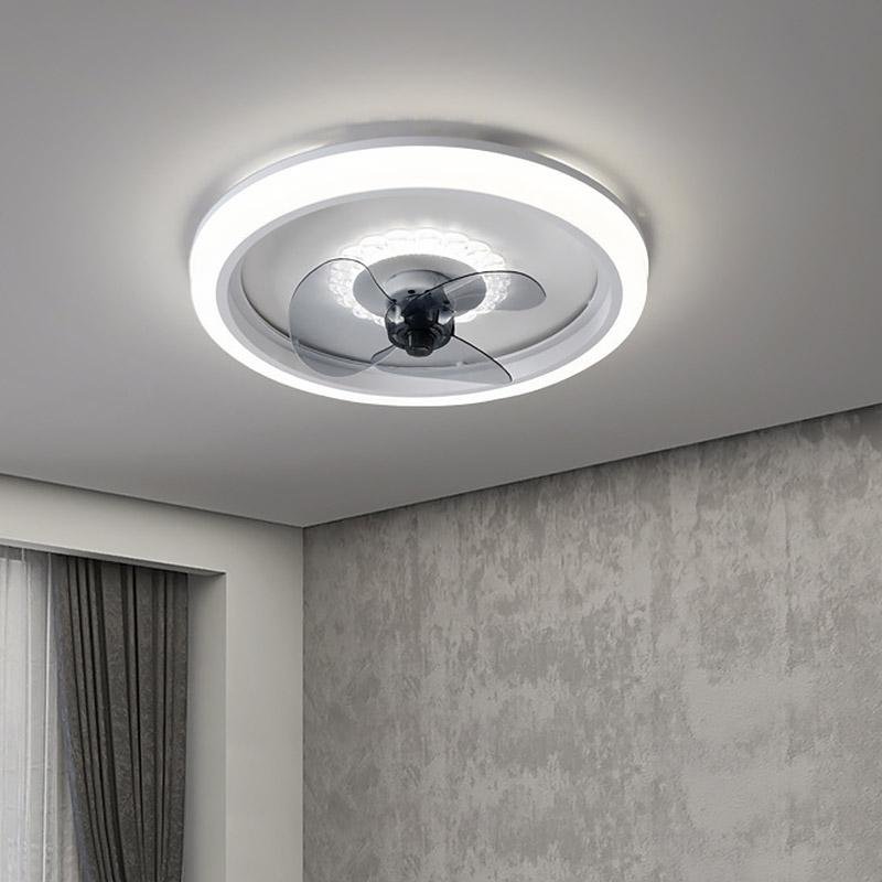 Round LED Modern Ceiling Fan Light with Remote Control Ceiling Fans Lamp