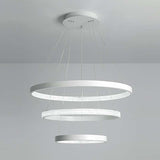 Round Shaped Modern Chandeliers 3 Rings Hanging LED Ceiling Light