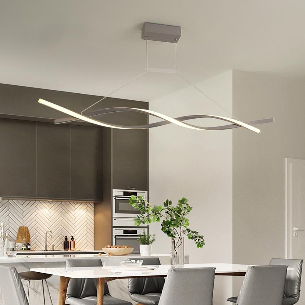 Interwoven Waves LED Modern Pendant Lighting Hanging Lamp Island Lights