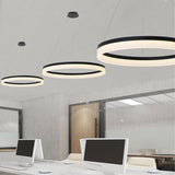 Circular Contemporary Pendant Lighting Aluminum Acrylic LED Kitchen Dining Room Lighting Ceiling Light