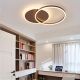 22'' Ambient LED Light Two Ringed Flush Mount Ceiling Light with Bulb