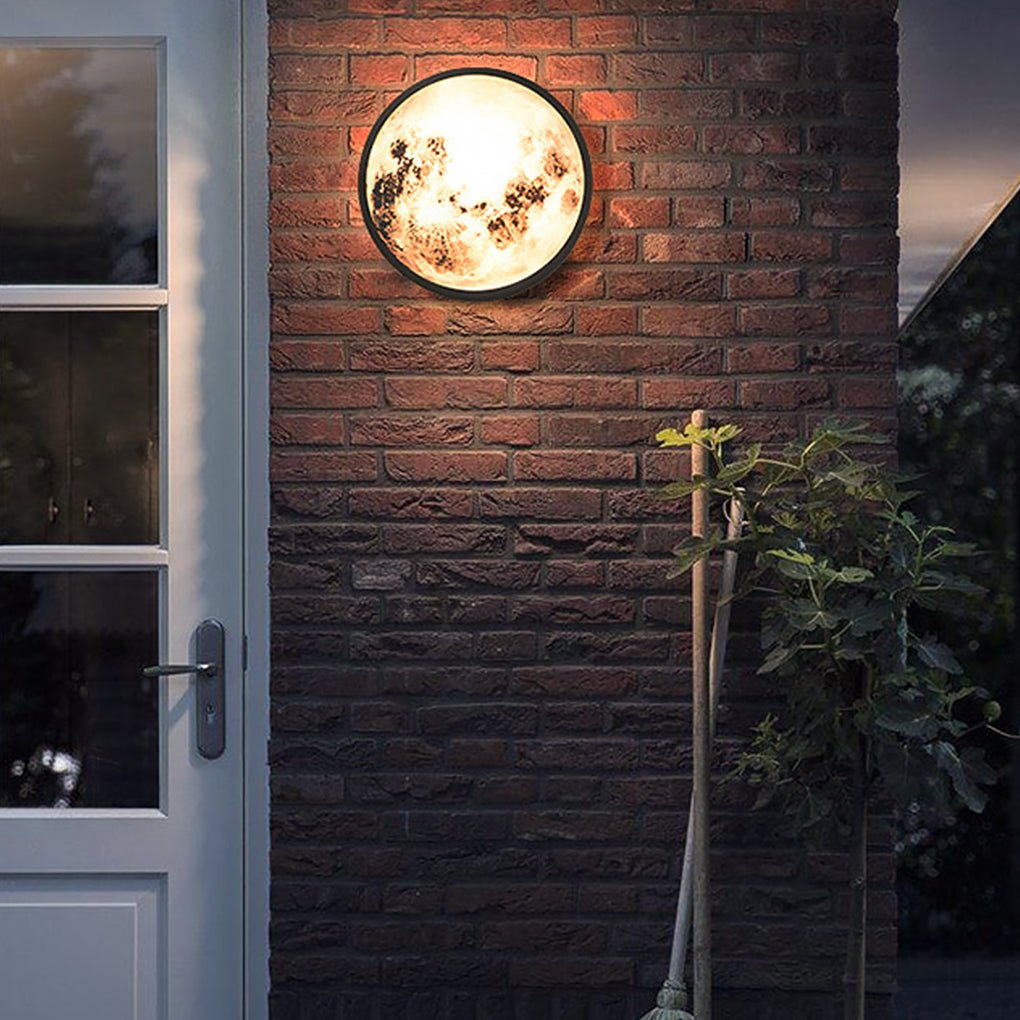 Creative Moon Outdoor Waterproof Garden Light LED Exterior Wall Light